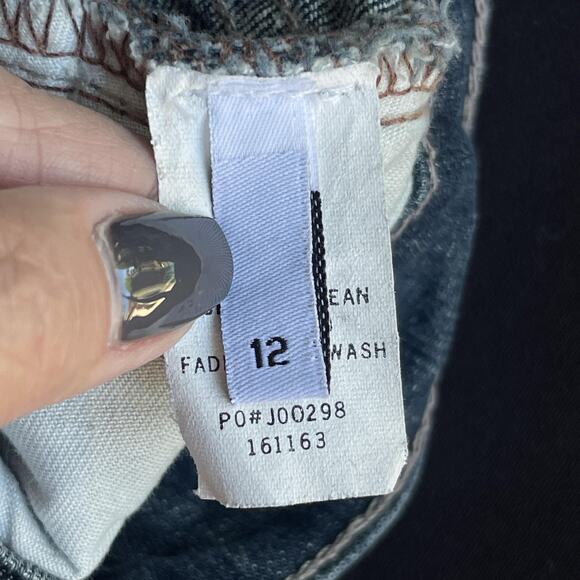 Calvin Klein Jeans Womens 12 Blue Cuffed Cropped Jean Faded Wash WG24D20 Stretch - Picture 7 of 13